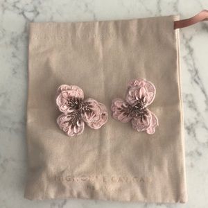 Mignonne Gavigan pink flower earrings